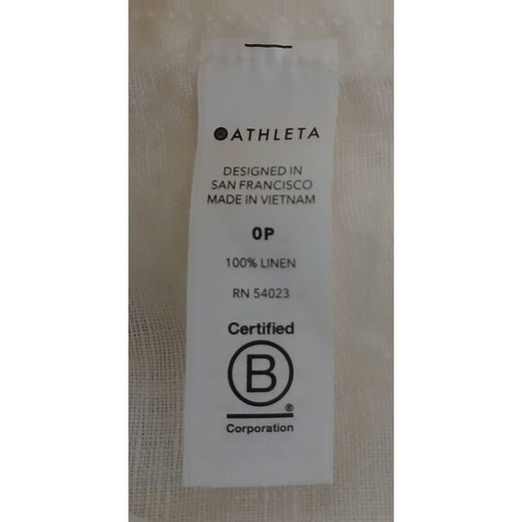 Athleta womens size 0 petite Cabo 100% linen jogger cream color - Picture 7 of 8